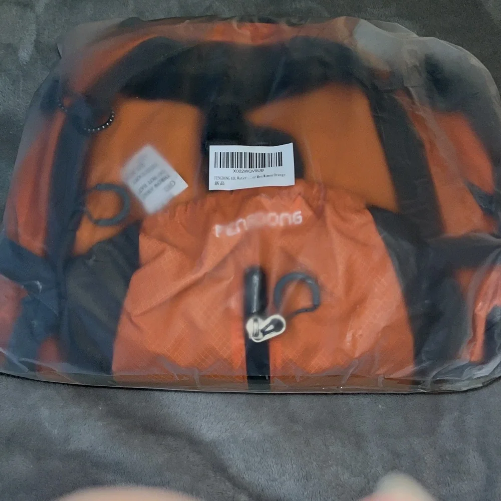 Feng Dong Backpack Waterproof Hiking Camping Travel for Men Women 40L Orange